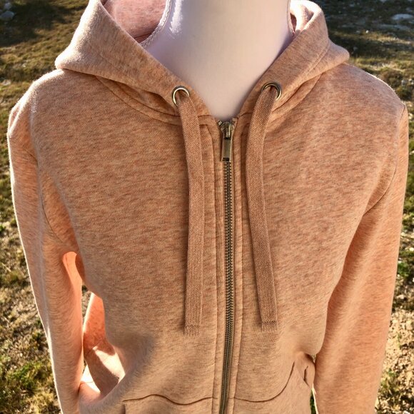 H&M Blush Pink Size Small Full Zip Hoodie Sweatshirt Casual Soft Feminine Winter - Picture 5 of 16